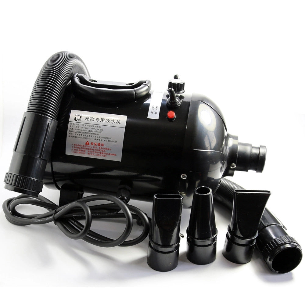 Trade Shop - Phon Asciugatore Soffiatore Di Aria Calda Per Animali Cani E Gatti 2800 Watt -