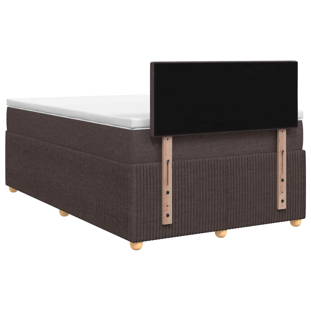 Letto box spring con materasso Marrone Scuro 120 x 190 cm 3452886