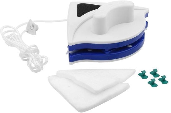 Pulitore a doppia faccia per finestre - Design unico - Ideale per uso domestico e professionale - Grande capacità di assorbimento - Funziona efficacemente e in modo sostenibile.
