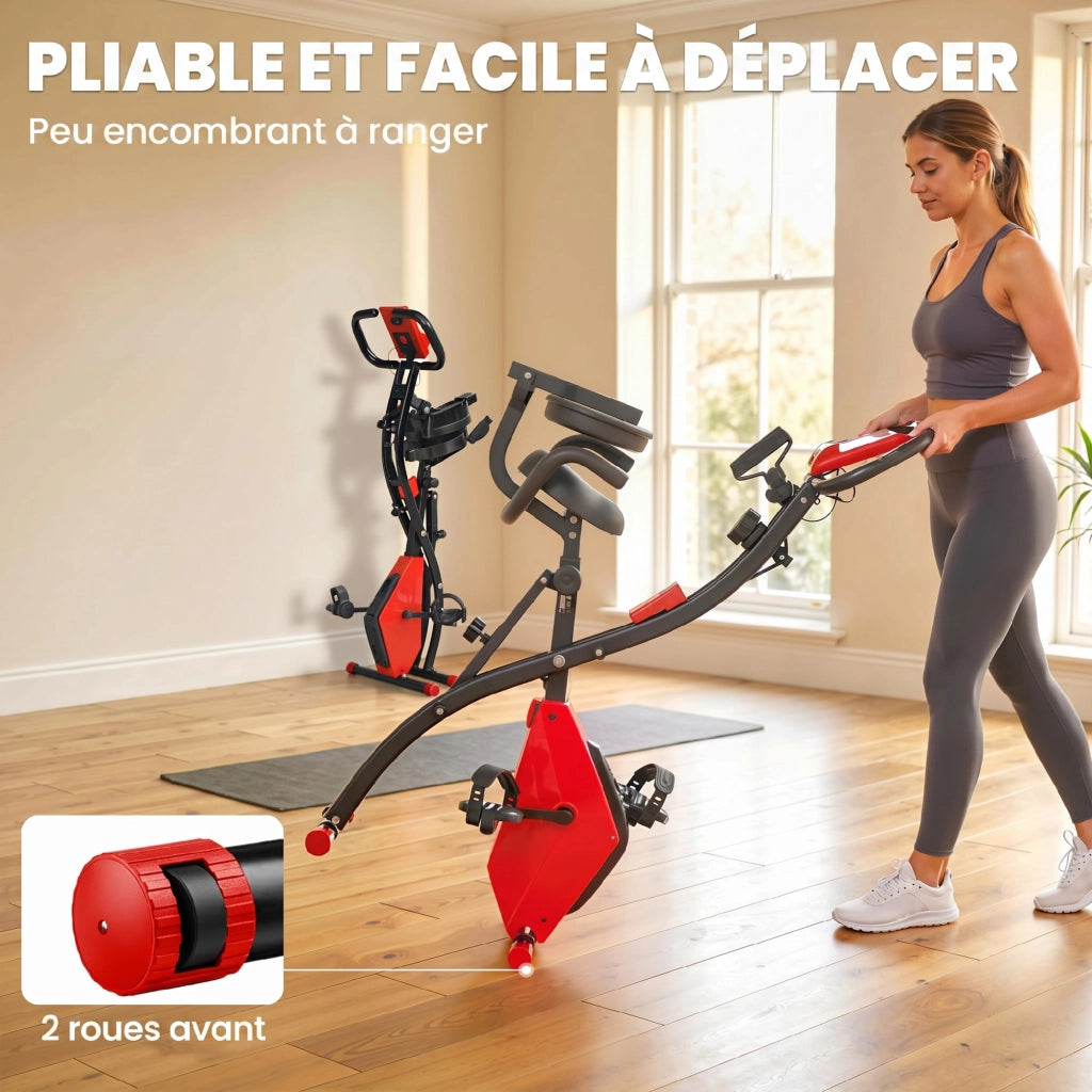 Cyclette Pieghevole 2 in 1 ¨C Minimal ¨C Rosso