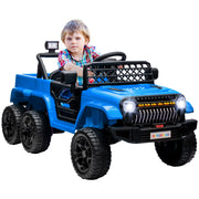 Auto elettrica per bambini con rimorchio e luci LED ¨C zephmum ¨C Blu