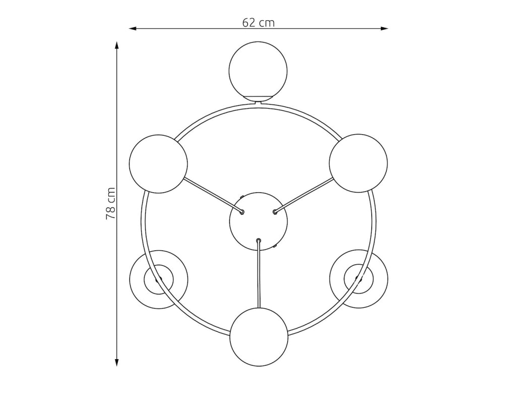 Lampada a sospensione AZURA 6xE14 beige/bianca Emibig