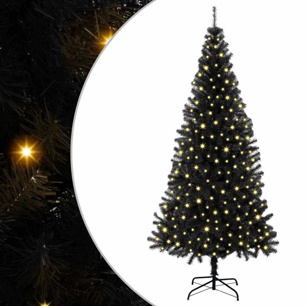 Albero di Natale con 300 LED con supporto Nero 180 cm PVC 3396474