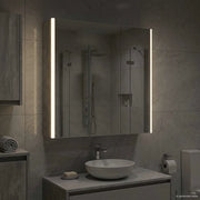 Mobiletto per specchio da bagno Grigio cemento 889242
