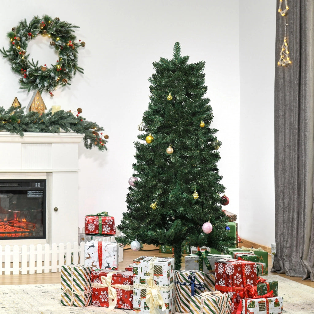 Albero di Natale Artificiale 150 cm Verde con Base Pieghevole ¨C Minimal ¨C 150 cm