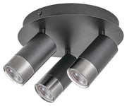 Faretto da soffitto 3xGU10 nero/argento Rabalux Zircon