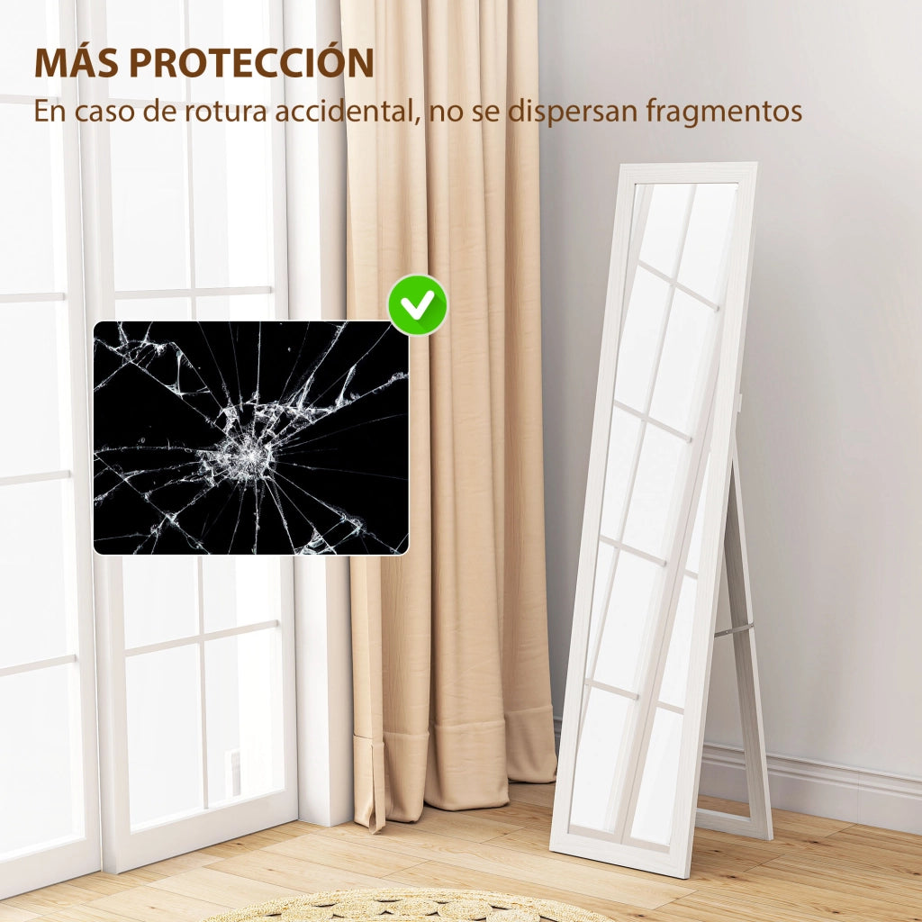 Specchio a Pieno Corpo ¨C Minimal ¨C Bianco 157x37 cm
