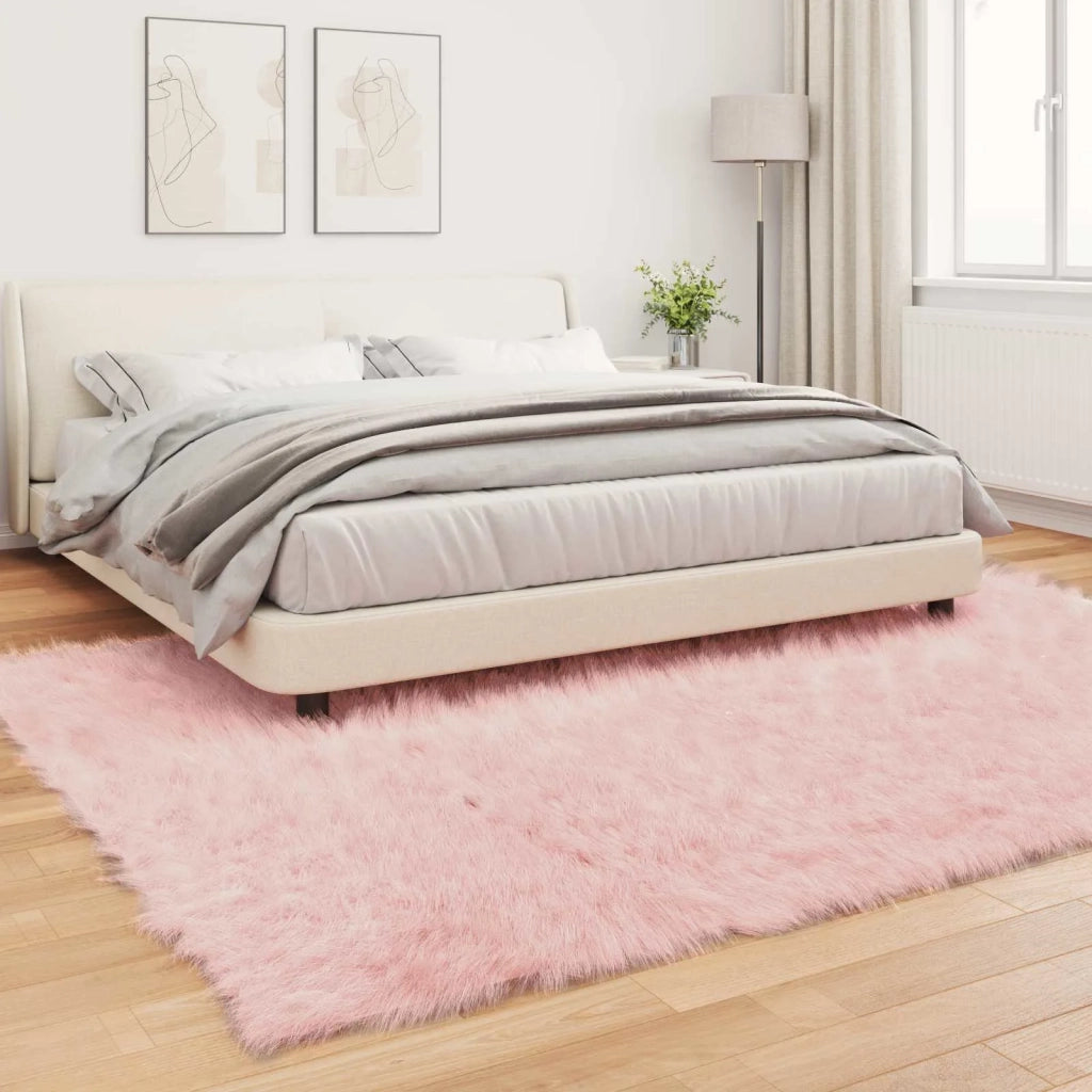 Tappeto in finta TAFALLA | Tappeto del soggiorno Rosa 200 x 280 cm Poliestere