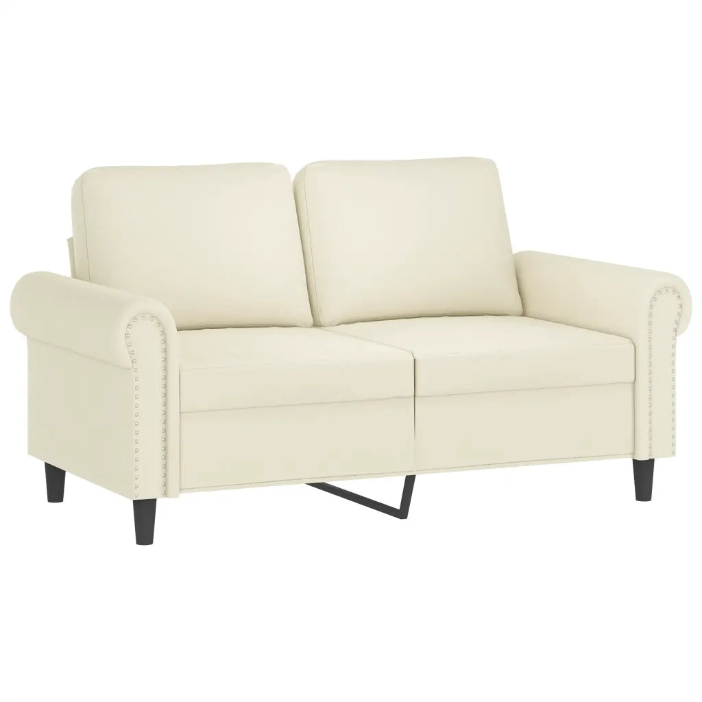 Set di Divani 3 pz con Cuscini Crema in Velluto 3202268