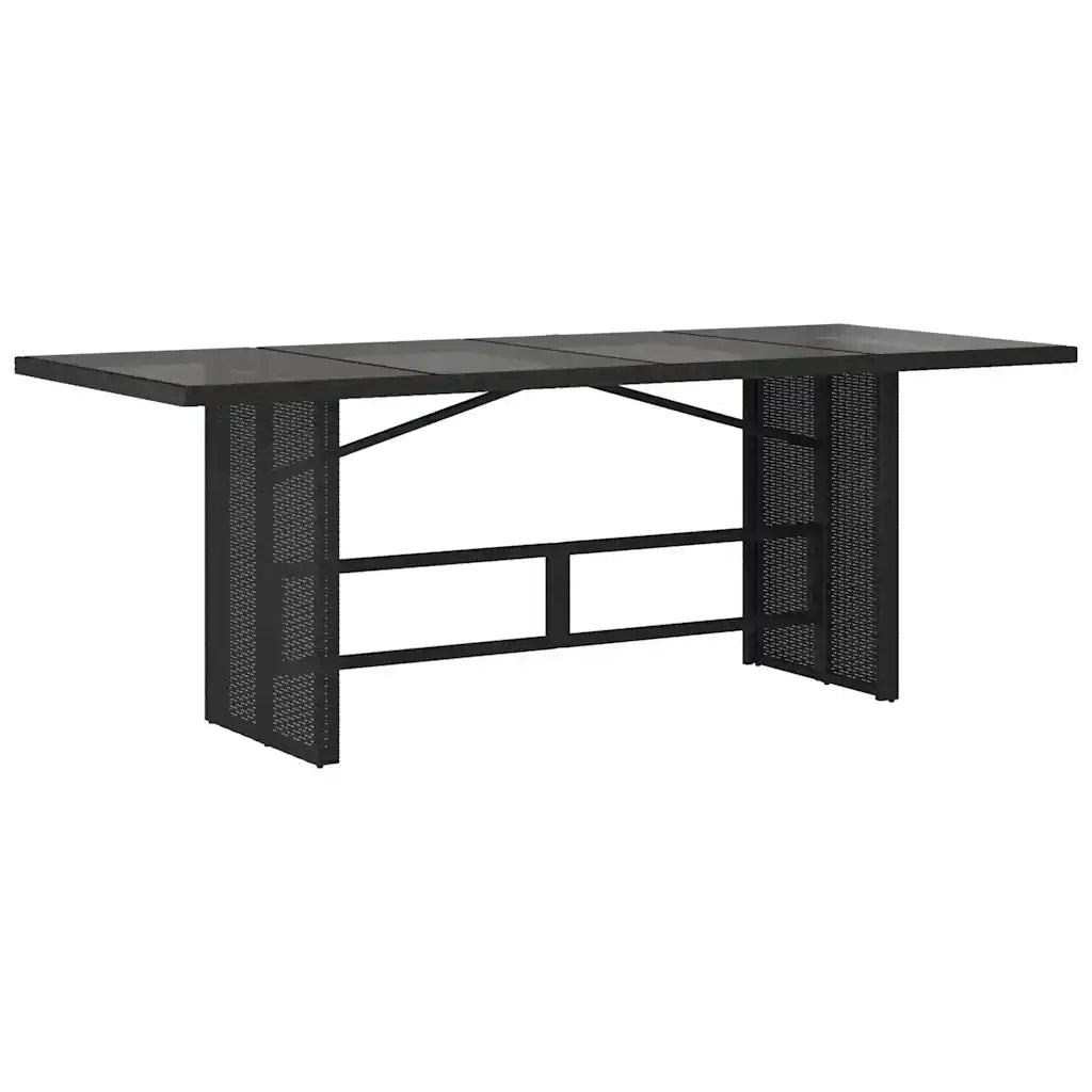 Set Bistrò da Giardino 9 pz con Cuscini in Polyrattan Nero 3276997