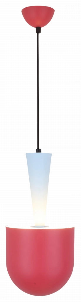 Lampada a sospensione Candellux Visby rossa metallo E27