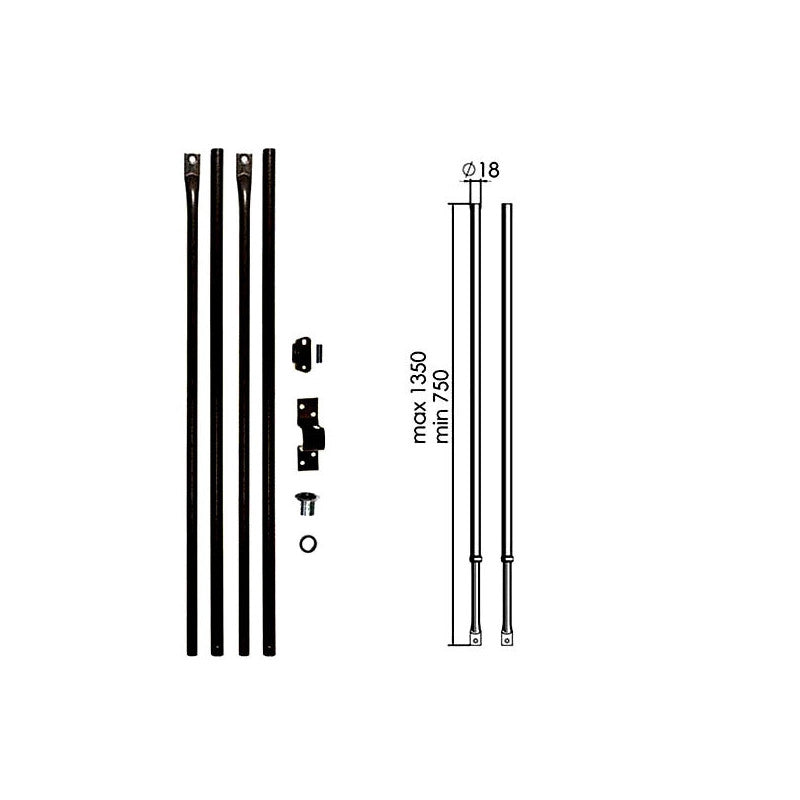 Aste Serrature Triplice Pz 2 100T Moia