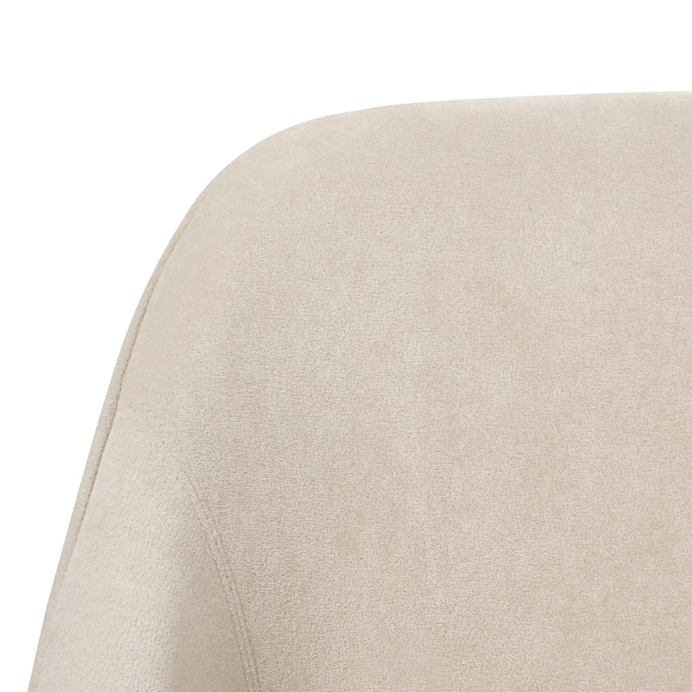 Sedia da ufficio in velluto beige chiaro Arredamento da ufficio elegante