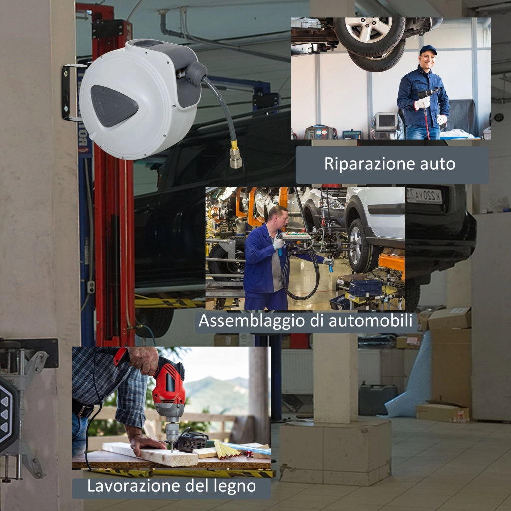 Avvolgitubo Automatico ¨C Minimal ¨C Grigio 20m Montaggio a Parete