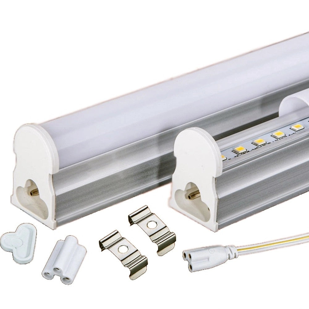 Trade Shop - Tubo T5 Neon Led 6 10 15 18 W Watt 30 60 90 120 Cm Luce Fredda Naturale Calda - -bianco Freddo  Copertura Opaca 90 Cm   -