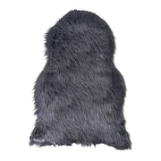 Tappeto Asimmetrico Lambskin, Grigio, Poliestere, 85x50x6,5 cm