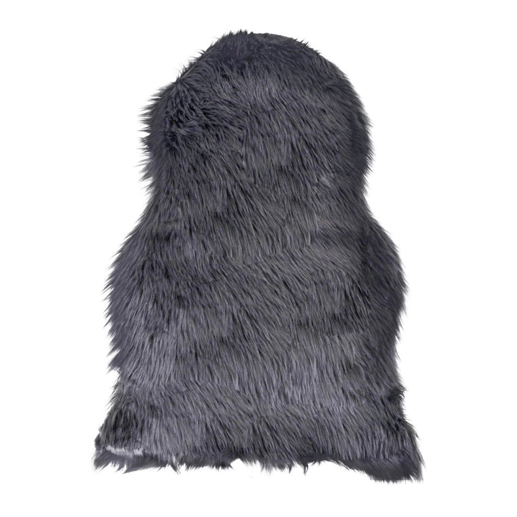 Tappeto Asimmetrico Lambskin, Grigio, Poliestere, 85x50x6,5 cm