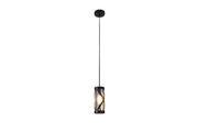 Lampada a sospensione Rabalux Oberon E14 bronzo ambra