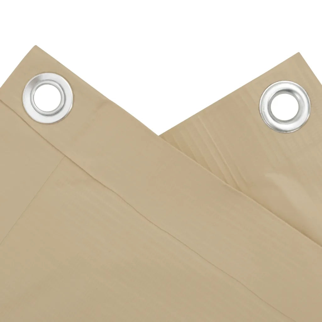 Paravento da Balcone Beige 90x500 cm in Tessuto Oxford 134942