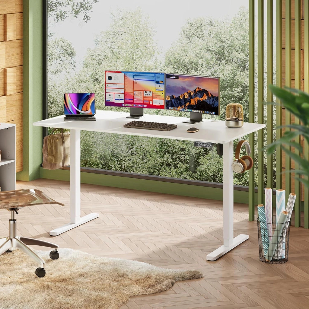 Scrivania regolabile in altezza ¨C Xylo ¨C Bianco 100x60 cm