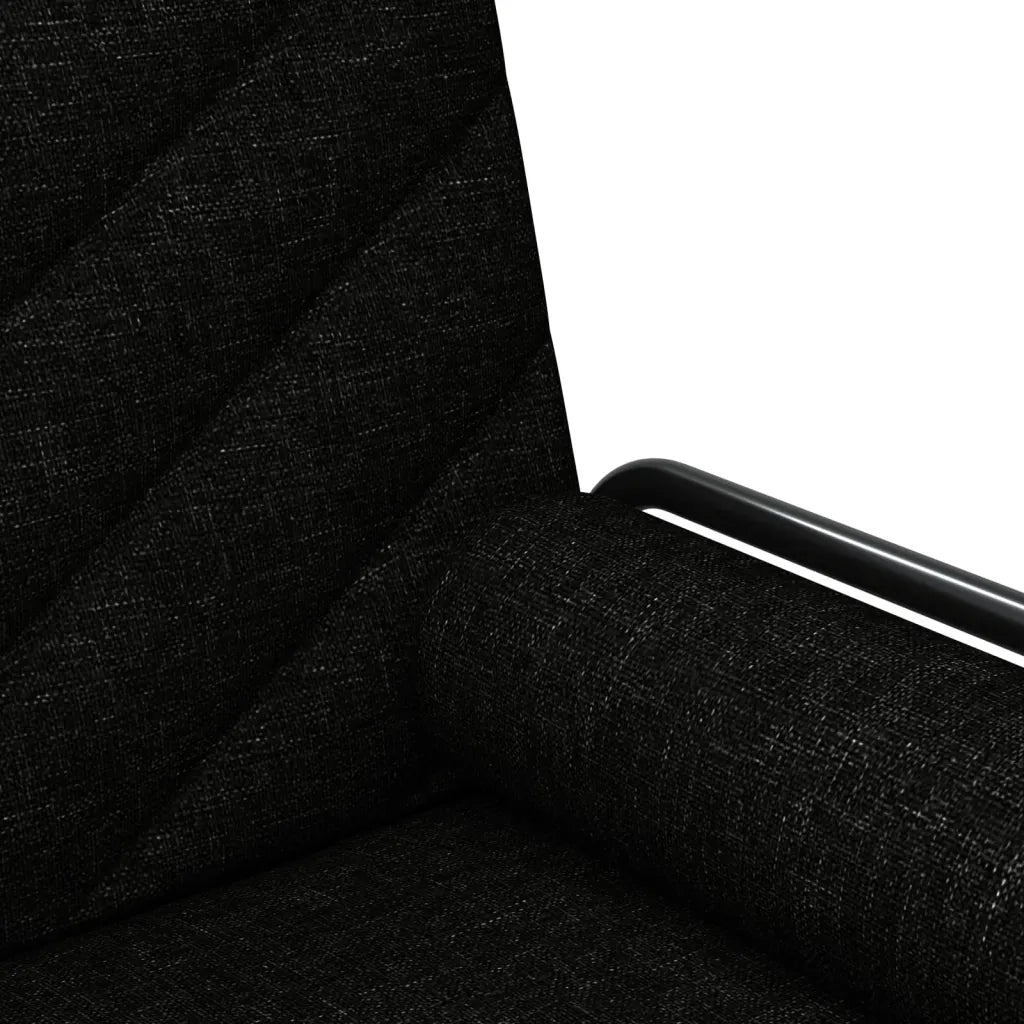 Divano Letto con Braccioli Nero in Tessuto 351933