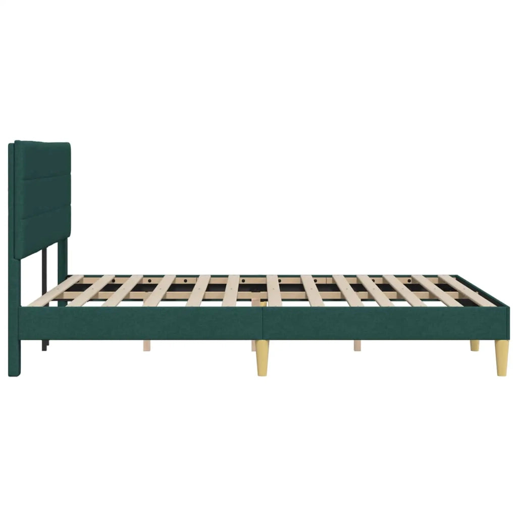 Struttura del letto Verde Scuro 160 x 200 cm Tessuto 42027597