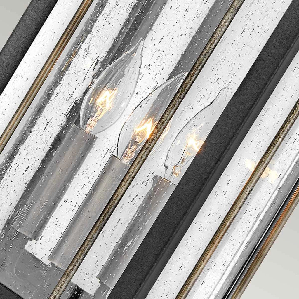 Applique esterno retrò nero E14 3x40W Fitzgerald Hinkley