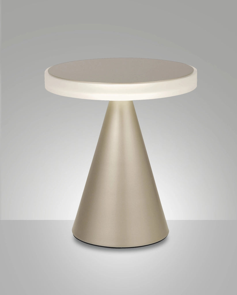 Lampada da tavolo Neutra LED 12W 1260lm 3000K struttura in metallo e metacrilato colore Oro opaco IP20 - Illuminazione d'interni di design