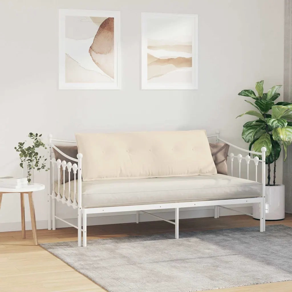 Cuscino per Schiena Beige 140 x 50 cm Tessuto in Microfibra 42014864