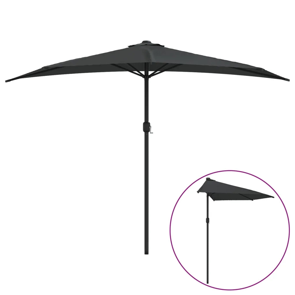 Ombrello | Parasolne Balcone Palo Alluminio Antracite 300x155 cm a Met¨¤