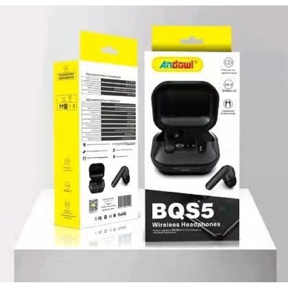 Trade Shop - Cuffie Wireless Con Display Stato Batteria Bluetooth5.0 Microfono Funzione Touch -