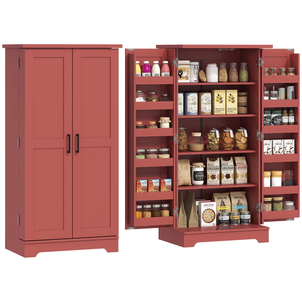 Buffet Cucina ¨C Minimal ¨C Legno Rosso 60x40x120 cm