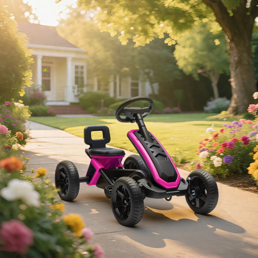Portagiochi con Ruote per Bambini 2-5 Anni ¨C Minimal ¨C Rosa Metallo