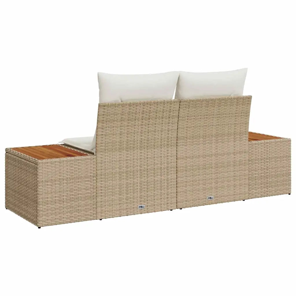 Divano da giardino Beige 184 x 62 x 85cm polyrattan 42006821
