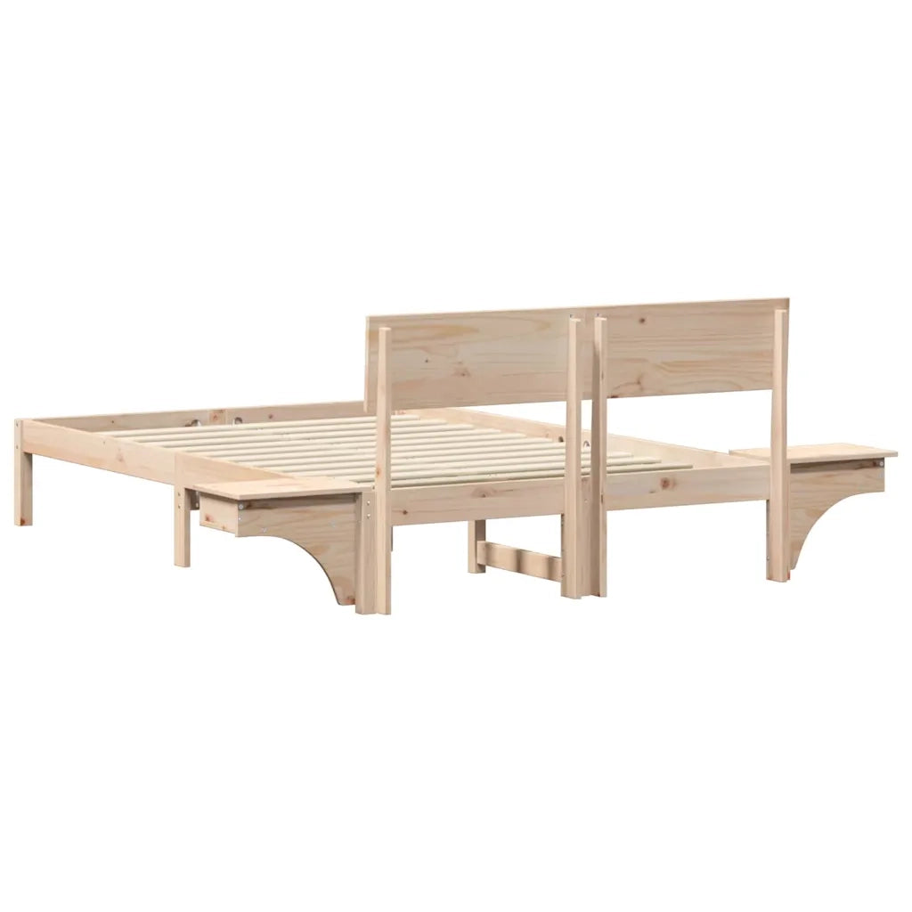 Struttura del letto Marrone 140 x 190 cm Pino massello 873451