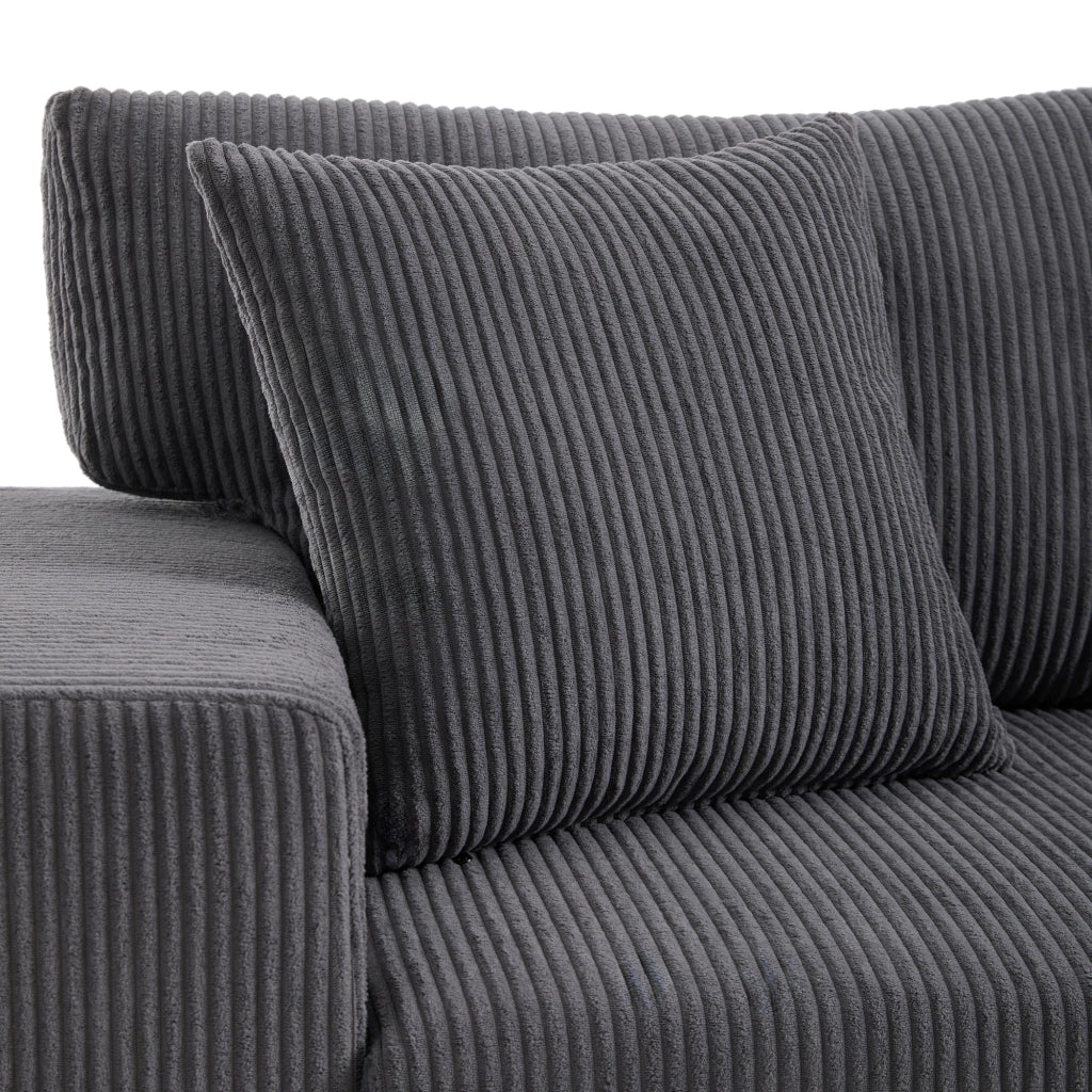 Sofa letto angolare - Zephmum - L, 3 posti - USB, braccioli, vano