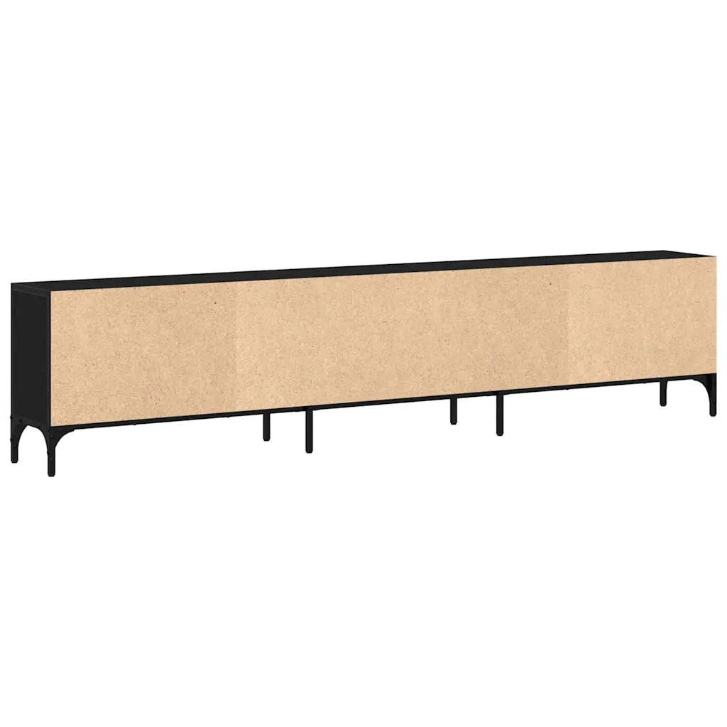 Mobile TV-Credenza per TV-Console TV Rovere nero 200 x 25 x 44 cm Legno multistrato