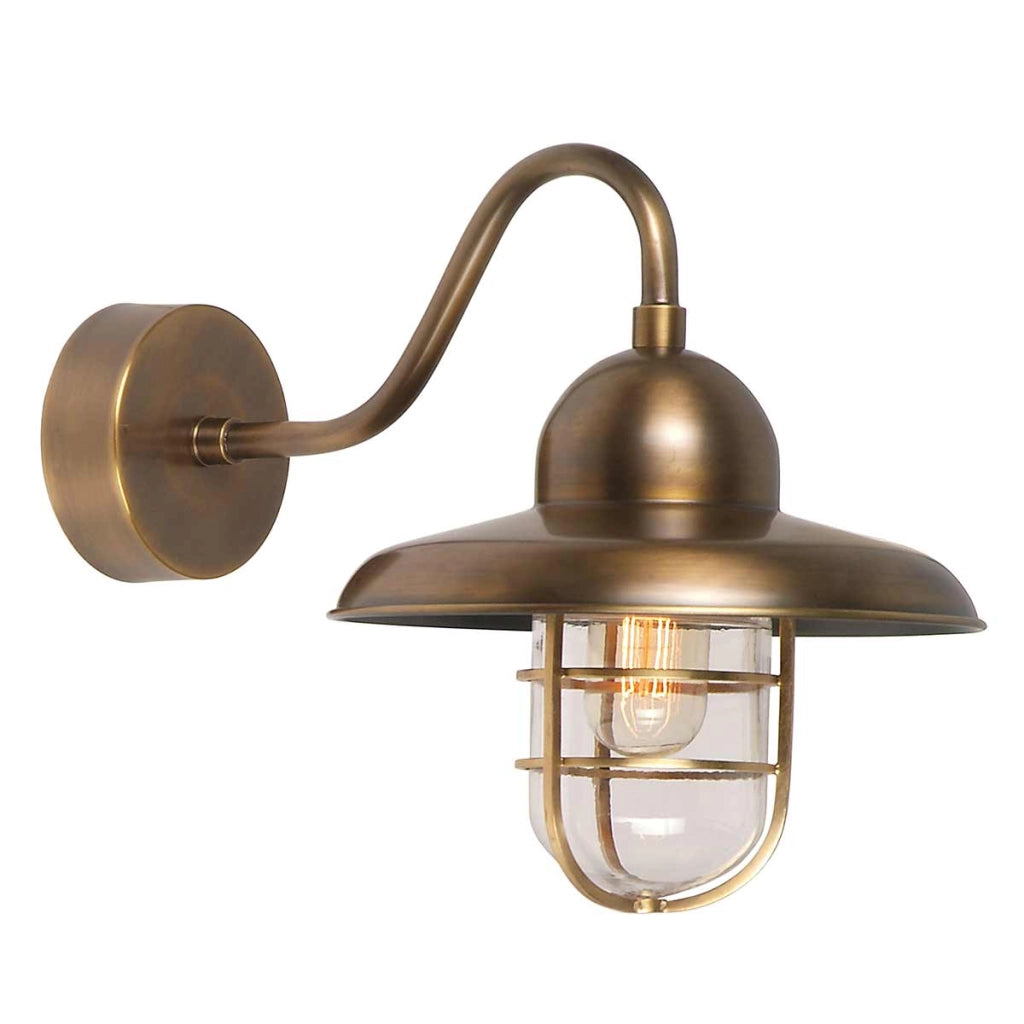 Applique esterna Somerton ottone antico E27 IP44 Elstead
