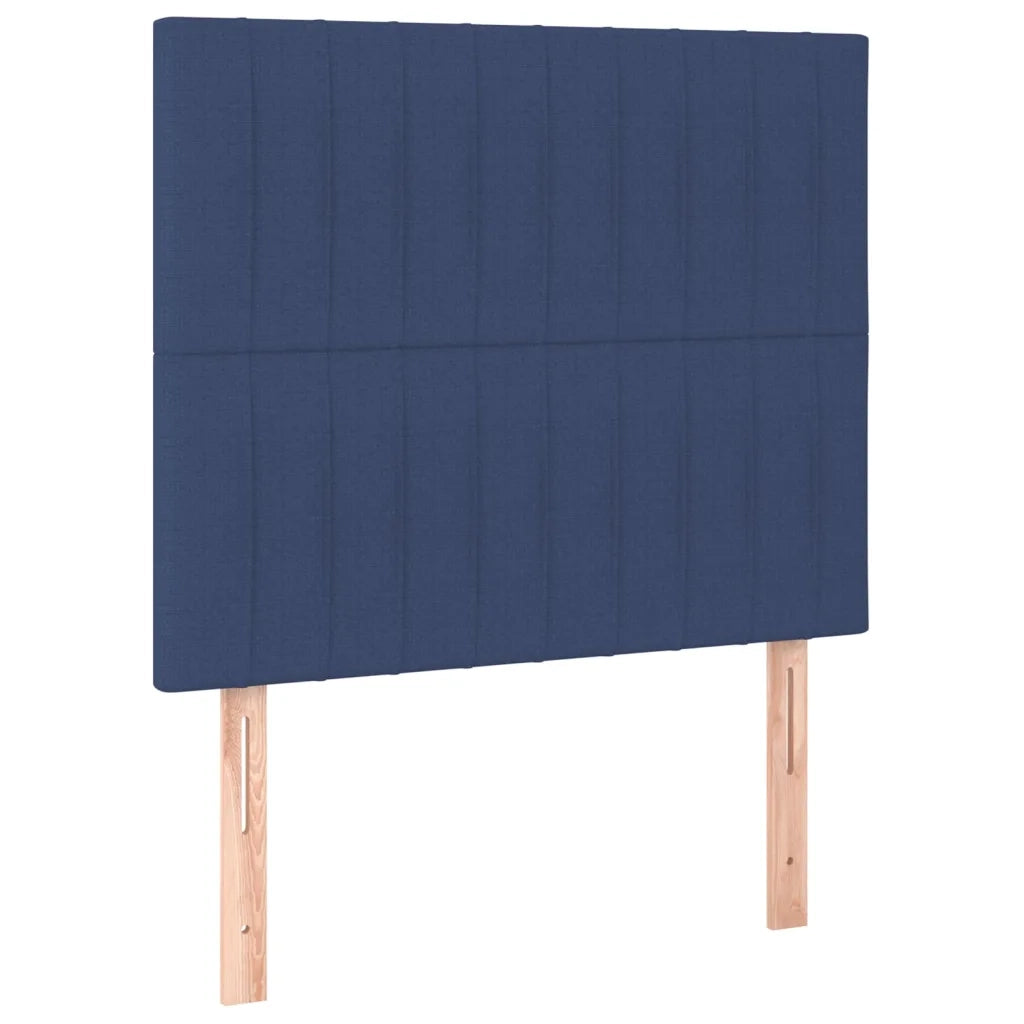 Letto a Molle con Materasso e LED Blu 100x200cm in Tessuto