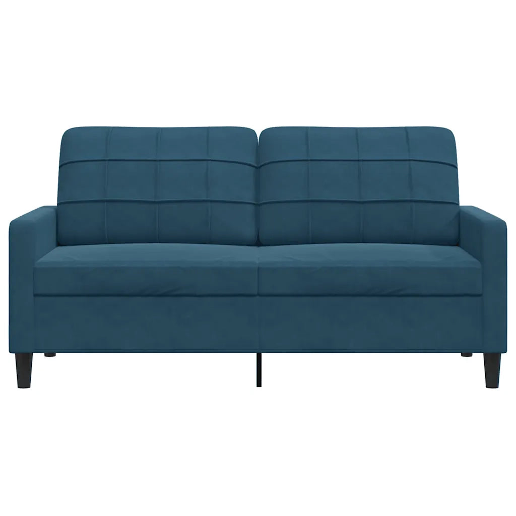 Divano a 2 Posti Blu 140 cm in Velluto 4007633