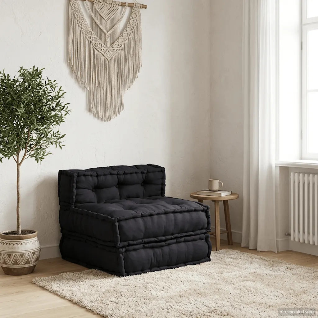 Divano | Divano da soggiorno | Sofa Componibile Antracite 70x70x54 in Tessuto