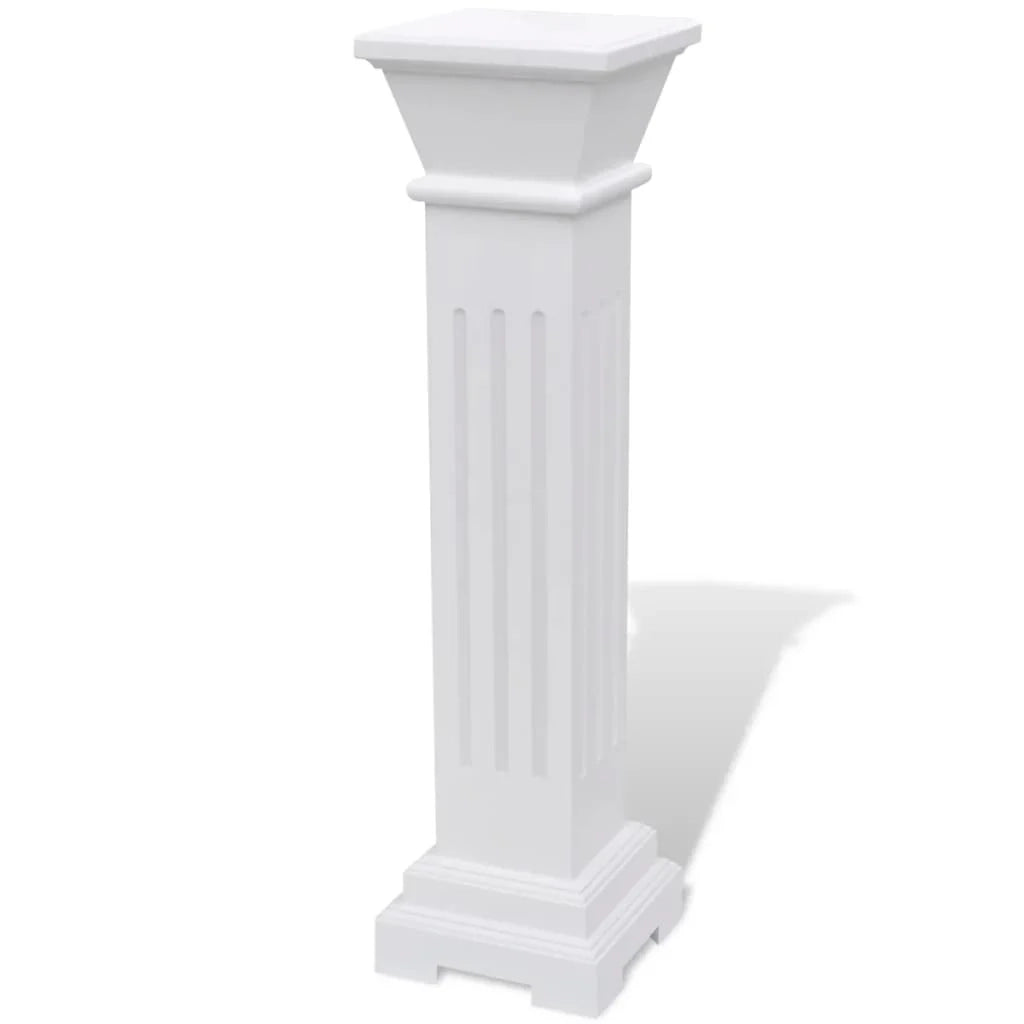Portavasi classico a colonna quadrata MDF bianco 02_0045034