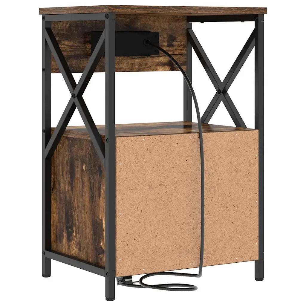 Armadio da Notte Rovere fumé 40 x 31 x 60 cm Legno multistrato 859494