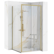 Cabina Doccia Rapid Slide Gold Brush 130x80