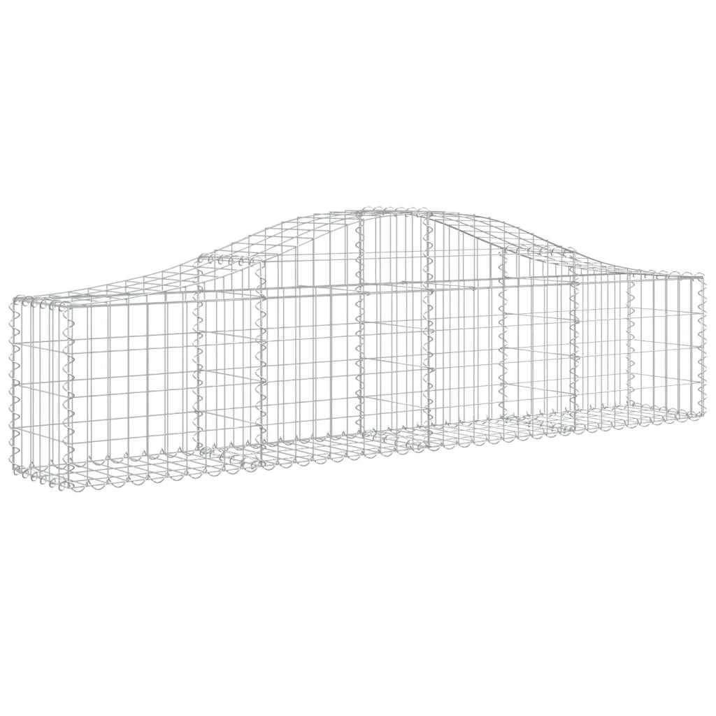 Cesto Gabbione ad Arco 200x30x40/60 cm Ferro Zincato