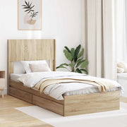 Struttura del letto con stoccaggio e testata Rovere Sonoma 3414427