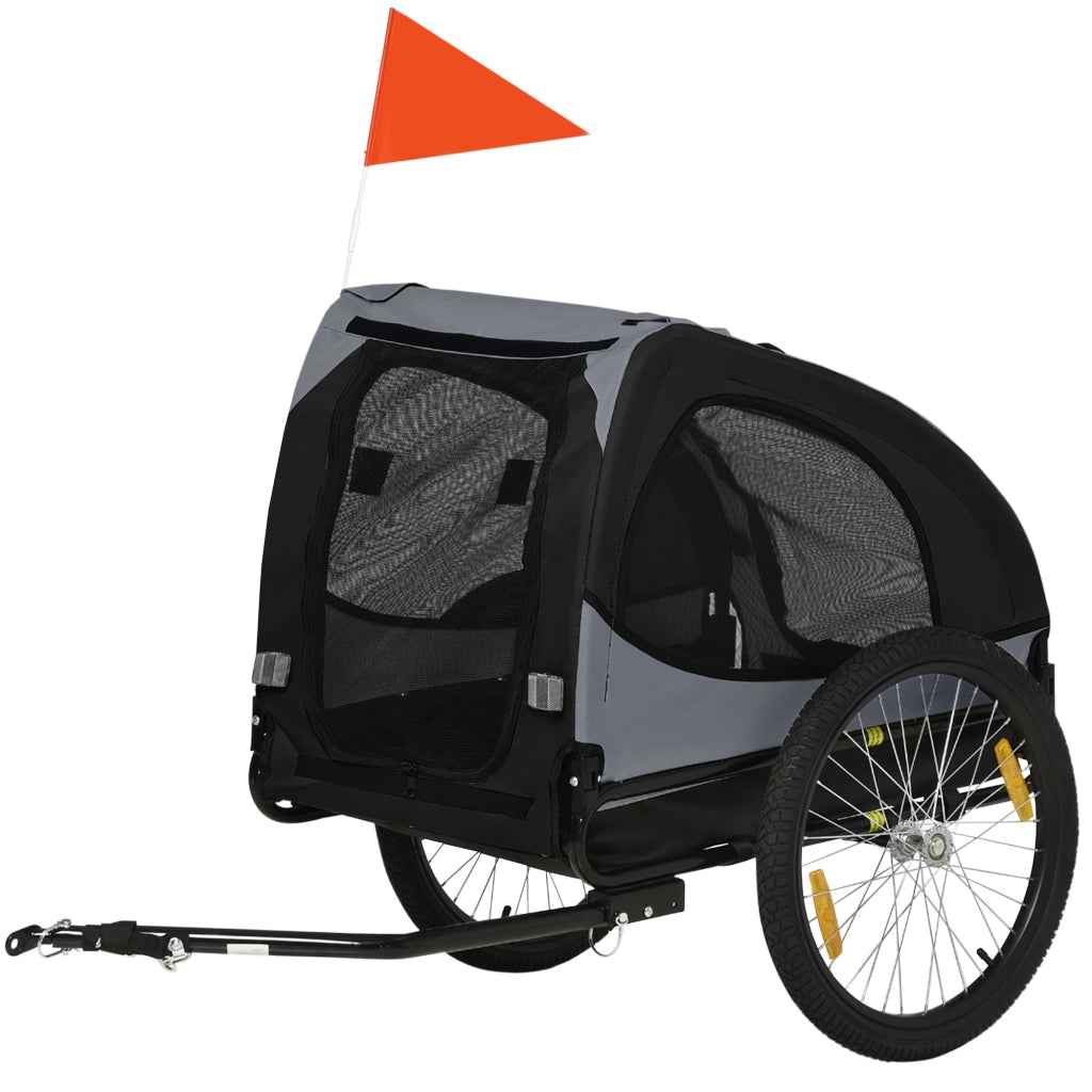 Rimorchio per bicicletta cane ¨C Minimal ¨C Nero 140x71x83 cm