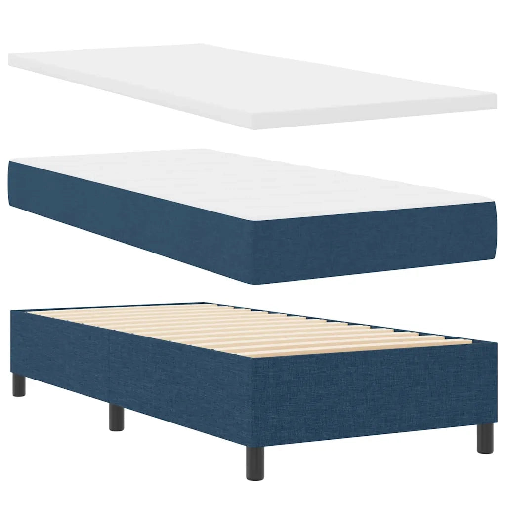 Letto a molle con materasso Blu 200 x 80 cm Tessuto 3341615