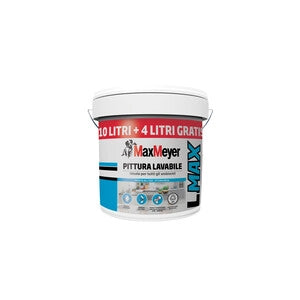 MAX IDROPITTURA LAVABILE BIANCO 10+4 L- MAX MEYER- 1,0 pz
