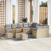 Set Divano da Giardino con cuscino 12 pcs Beige e Grigio Chiaro 3364127